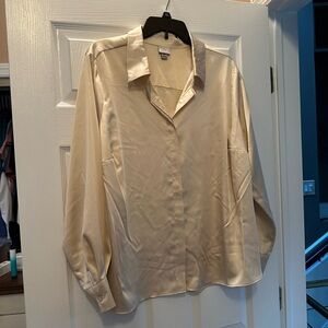 Silk like button down